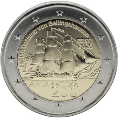 Eesti 2 euro 2020.a. First Antarctic Expedition UNC