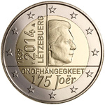 Luksemburg 2 euro 2014 "Independence" UNC 