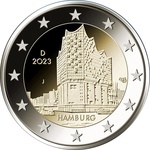 Saksamaa 2 euro, 2023, Hamburg UNC