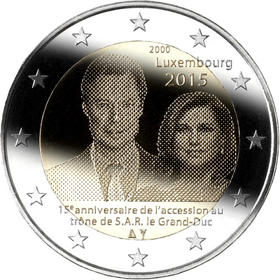 LUKSEMBURG 2 EURO 2015, Accession UNC 