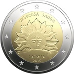 Läti 2 euro 2019.a. The Rising Sun UNC