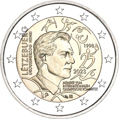 Luksemburg 2 euro 2023a. Member of the International Olympic Committee UNC
