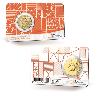 Holland 2 euro, 2022, Erasmus programme coincard