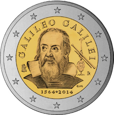 Itaalia 2 euro 2014 Galileo Galilei UNC
