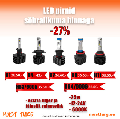 Led pirnid -27%